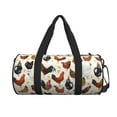 thumbnail image 2 of Haiem Roosters and Chickens Pattern Gym Bag for Women Men, Waterproof Travel Duffel Bags, Personal Item Travel Bag Weekender Bag with Shoes Compartment & Wet Pocket, 2 of 8