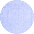 thumbnail image 1 of Ahgly Company Machine Washable Indoor Round Oriental Blue Traditional Area Rugs, 8' Round, 1 of 4