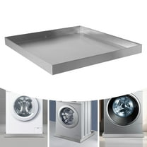 Miumaeov 28*30*2.5in Stainless Steel Drip Tray Catch Heavy Duty Washer Machine Drain Pan