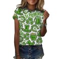 thumbnail image 2 of QIPOPIQ T-Shirts à Manches Courtes Col Rond pour Femmes T-Shirts de la Saint-Patrick T-Shirt Vert Trèfle T-Shirt Imprimé Tunique Hauts de Vacances T-Shirts Graphiques Offres, 2 of 6