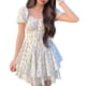 thumbnail image 4 of Vestido corto con estampado floral,Vestido corto con mangas abullonadas y mangas cortas para mujer Vestido floral con mangas abullonadas florales Rendimiento inigualable, 4 of 12