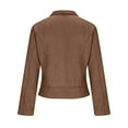 thumbnail image 6 of Ounisa Women's Coats Tops Fashion Faux Suede solid color Jackets 2025 Clothes Lapel Long Sleeve Open Front Outerwear Cropped Blouse, 6 of 8