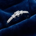 thumbnail image 4 of Pompeii 1/2ct Three Stone Round Diamond Engagement Ring 14K White Gold (H,I2-I3), 4 of 5
