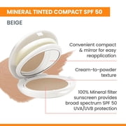 Avene High Protection Mineral Tinted Compact SPF 50 - UVA/UVB Blue Light Protection - Water Resistant - Beige, 0.35 oz.