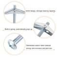 thumbnail image 4 of Uxcell 20Pack Spring Toggle Bolt Anchors, 3/8"x3" Male Thread Spring Loaded Hollow Wall Round Head Toggle Bolt, 4 of 7