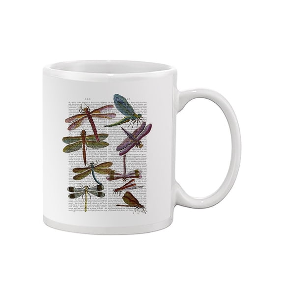 Dragonflies On Paper Mug - Fab Funky Designs,