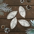 thumbnail image 2 of Northlight 4ct Rhinestone Shatterproof Christmas Teardrop Ornament Set 4.5" - White/Silver, 2 of 4