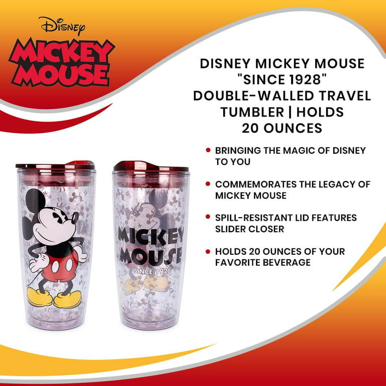 Lowest Price: Zak Designs Disney Mickey Mouse Vacuum Insulated  Stainless Steel Travel Tumbler with Splash-Proof Lid