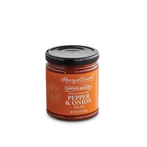 Harry & David Bacon Pepper & Onion Relish, Hamburger & Hot Dog Relish, Sandwich Spread Topping, Charcuterie Board Foods, Deviled Eggs Topping, 10Oz