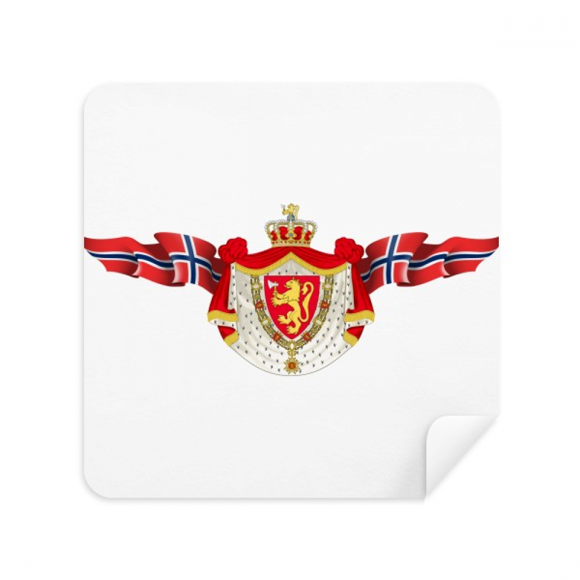Norway National Emblem Country Symbol Glasses Cloth Screen Cleaner Suede Fabric 2 Pack