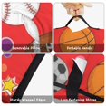 thumbnail image 6 of Football and Basketball Red Pattern Teens Toddler Nap Mat with Pillow, Sleeping Mat Bag for Preschool Daycare 59"x22", 6 of 6