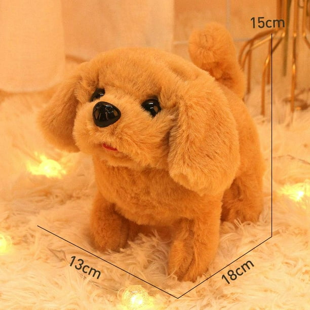 Perro De Peluche Realista De 28 Cm Que Respira – Mascota Electrónica Suave Para Decorar Estanterías O Escritorios