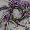 thumbnail image 2 of Zelouf Marina Floral Embroidery On Mesh  , Sewing, DIY, Crafts Fabric by the Yard, Black/lilac, 10 Yard, 2 of 3