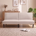 thumbnail image 3 of Bonzy Home Futon Sofa Bed Corduroy Futon Couch with Adjustable Backrest, Convertible Folding Futons Sofa Couches for Small Spaces Living Rooms Apartment Office (Beige), 3 of 7