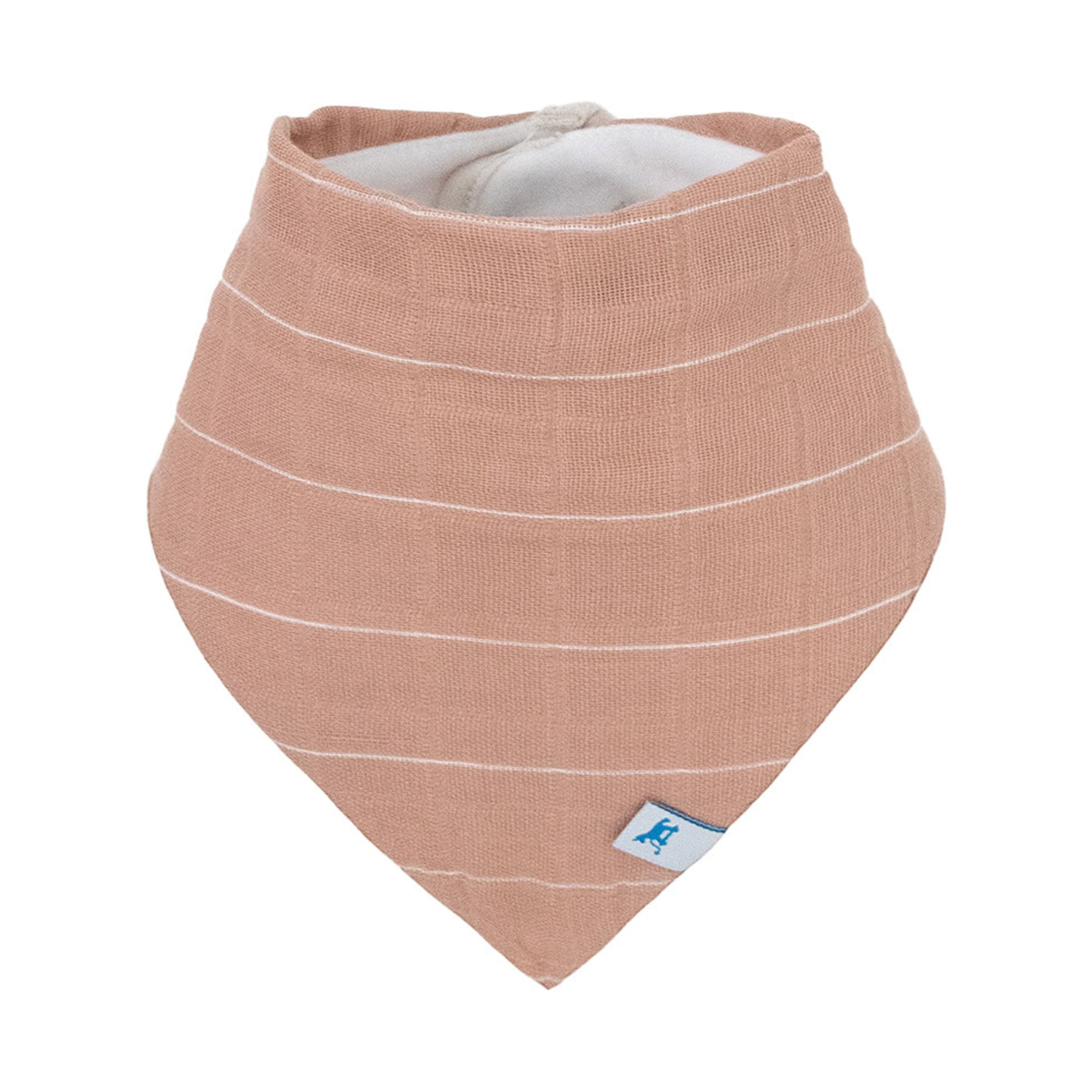 Little Unicorn Bandana Bibs for Babies, 4 Pack - Mauve Stripe