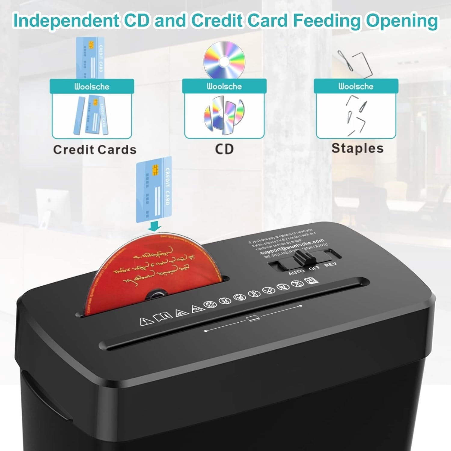 Paper Shredder,10-Sheet Cross Cut with 3.43-Gallon Basket, P-4 Security Level,3-Mode Design - Shreds CD and Credit Card,Durable,Fast and Jam Proof for Home Office