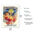 thumbnail image 2 of Saxoléine Lamp Oil - Green Lampshade - France - Vintage French Advertising Poster by Jules Chéret c.1900 - Fine Art Matte Paper Print (Unframed) 20x26in, 2 of 4