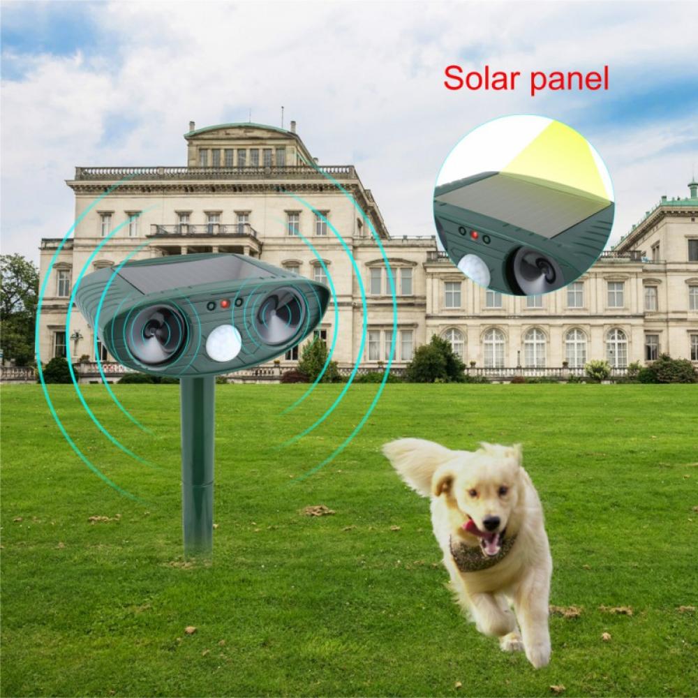 Solar Animal Repeller Cat Repellent Outdoor- Outdoor Dog Repeller,Cats Deterrent Device, Gaden Farm Repeller with Motion Activated, Ultrasonic Sound and Flashing Light to Repel Animal Away - Green - image 3 of 8
