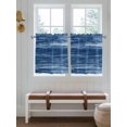 thumbnail image 2 of Navy Blue 2 Panel Kitchen Curtains for Small Windows, Vintage Modern Abstract Art Ombre Bathroom Tier Curtain, Short Window Treatment for Bedroom/Living Room 55"x24", 2 of 6