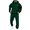 Dark Green, variant on Men's And Women's Autumn And Winter Fashion Casual Letter Printed Sports Long Sleeved Hoodie Set Suit with