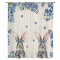 thumbnail image 2 of Easter Sheer Curtains 72 Inches Long, Spring Rabbit Blue Botanical Flowers Farmhouse Light Filering Curtains, Breathable Simi Curtain Privacy Drapes for Living Room Bedroom Window Treatment, 2 of 9
