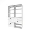 thumbnail image 2 of VivaVista Closet Modules: Wardrobe ClosetDouble Hanging Unit with 2 Levels of Rods.Closet Tower with 6 Drawers and 5 Shelves., 2 of 9