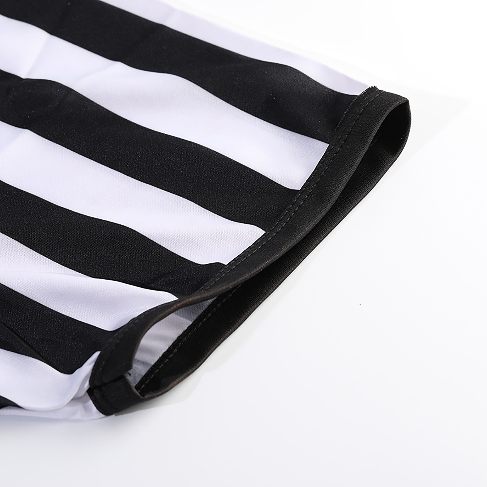 Playera de árbitro con cuello en V y rayas, ligera y deportiva 5