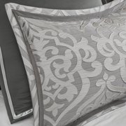 Bedding Sets 8 Piece Jacquard Comforter Set Silver/Silver King,Bed Sets