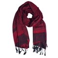 thumbnail image 1 of Peach Couture Womens Paisley Jacquard Pashmina Scarf Stole Wrap Shawl (Red and Black), 1 of 1
