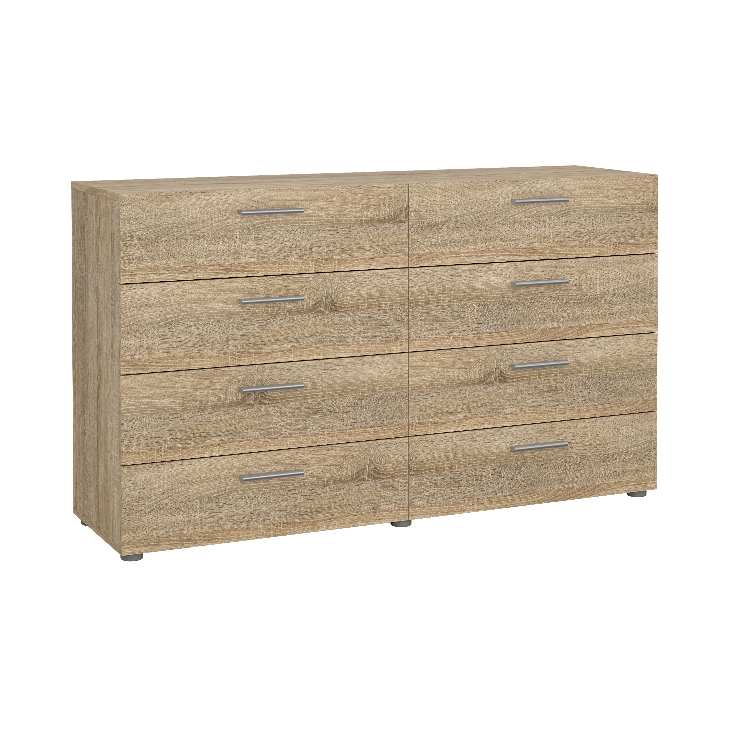 Tvilum Loft 8 Drawer Double Dresser for Adults, Oak Structure