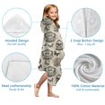 thumbnail image 7 of Beige Curiosity Shoppe Pattern Hooded Bath Towel，50"x30" for Ages 3 To 12 Kids, Quick Dry Lightweight Soft Microfiber Hood Beach Towel Cover Up for Kids, 7 of 7