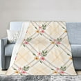 thumbnail image 1 of DouZhe Ultra-Soft Micro Fleece Lightweight Flannel Bed Blanket, Geometry Cartoon Floral Print Cozy Warm Throw Blankets, 80"x60", 1 of 7