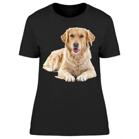 Golden Retriever Dog Laying T-Shirt Women -Image by Shutterstock, Female x-Large