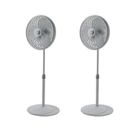 Lasko 16 Inch 3 Speed Adjustable Oscillating Performance Pedestal Fan, 2 Pack