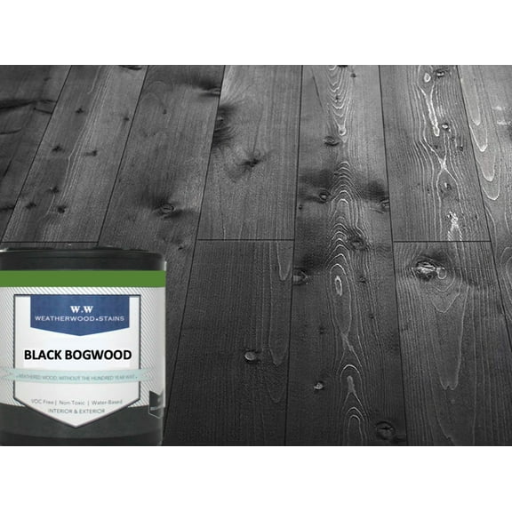 Black Bogwood Interior Transparent Water-Based Reactive Wood Stain, No VOC, by Weatherwood - Quart (32 Fl. Oz.)