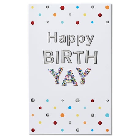 Happy Birthday Godiva - American Greetings Happy Birth-Yay Birthday Card with Foil