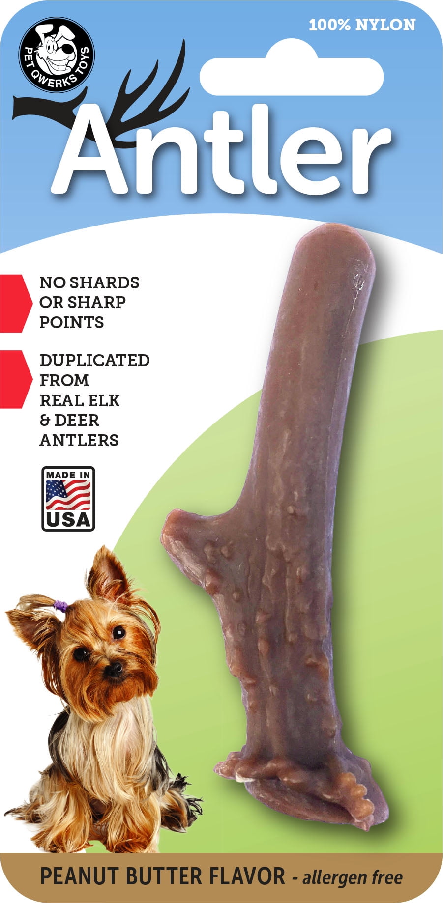 100% Premium Nylon Tough Nylon Bones for Power Chewers Pet Qwerks Flavor Farms Chew Toys Made in USA Multi Pack Allergen Free 