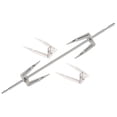 thumbnail image 1 of HIAKDOFT 1Set Stainless Steel Bbq Forks Rotating Grill Rack Tool for Home Chicken and Meat Roasting, 1 of 8