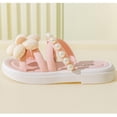 thumbnail image 4 of Eltusu Girls Summer Slippers, Open Toe Flat Beach Non-Slip Sandal Slide Shoes Pink Size 4.5-5.5 T, 4 of 7