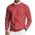 thumbnail image 5 of QHRMKOG Valentines Sweater for Men Romantic Heart Print Pullover Relaxed Fit Long Sleeve Round Neck Sweaters Winter Fashion Top Pink L, 5 of 6