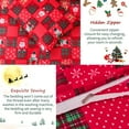 thumbnail image 4 of Smuge Christmas Duvet Cover Twin Size Comforter Cover Snowman Santa Claus Reindeer Snowflake Xmas Quilt Case Soft Bedding Quilt Cover with 2 Pillow Shams, 4 of 8