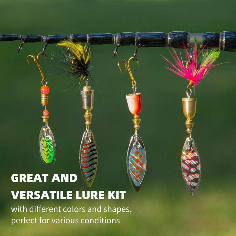 10Pcs Fishing Lures Spinnerbait for Bass Trout salmon Metal Hard Lures Inline  Spinner Baits 