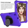 thumbnail image 7 of Dteck Kids Case for Samsung Galaxy Tab A 8.0 inch 2019 SM-T290/T295, Heavy Silicone Shockproof Case Kids Friendly Cover with Shoulder Strap/Handle Stand, Purple, 7 of 7
