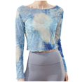 thumbnail image 1 of Tops de Yoga para Mujeres Corbata Casual Deportes Cuello Redondo Delgado de Manga Larga, Blusa para el Uso Diario, Casero Y Cómodo, 1 of 7