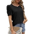 thumbnail image 3 of Blusa con mangas abullonadas, blusa con mangas abullonadas, blusa con mangas abullonadas, blusa informal tipo túnica, camisa de durabilidad probada en el tiempo, 3 of 6