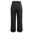 thumbnail image 5 of HNMKIU Wide Leg Pants for Women High Stretch Straight Leg Suit Style Casual Comfortable Wear Trousers for Women Black,L, 5 of 5