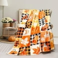 thumbnail image 4 of Fall Throw Blanket Autumn Pumpkin Maple Leaves Blanket Halloween Fleece Throw Blankets Super Soft Warm Cozy Flannel Throws Blanket Fall Decorative Blankets for Couch Sofa Bed 60X80, 4 of 7