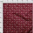 thumbnail image 3 of oneOone Cotton Cambric Maroon Fabric Animal Diy Clothing Quilting Fabric Print Fabric By Yard 56 Inch Wide, 3 of 5