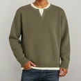 thumbnail image 2 of uikmnh Mens Sweaters Men's Autumn and Winter 2 In 1 Outdoor Casual Style Long Sleeve Knitted Sweater Jacket Fall Sweaters Size:2XL, 2 of 6