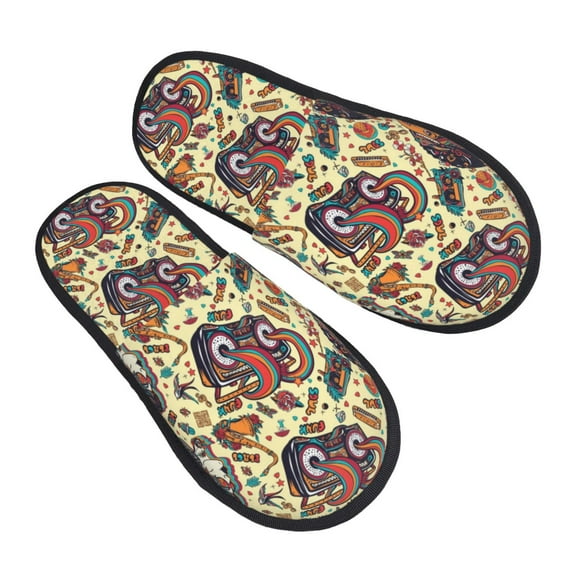 House Slippers for Women Men - Fashion Hippie Girl Lightweight House Shoes Fuzzy Slippers, Soft Slip-On Cozy House Slippers for Woman Indoor Outdoor